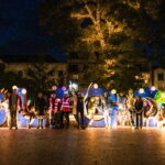 Sligo Glow Walk Participants gathered in front of Sligo sign